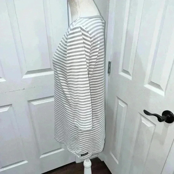 Matilda Jane striped pull over gray white striped 3/4 sleeves Super cute &comfy - Picture 5 of 9